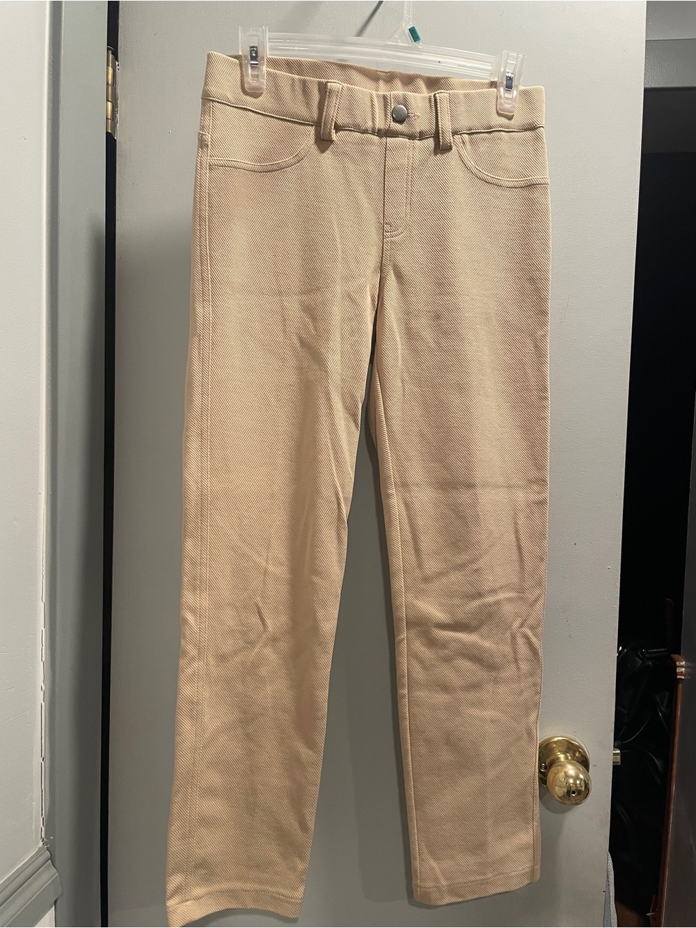 Skye's the Limit Light Beige Straight Leg Jeans size 6P